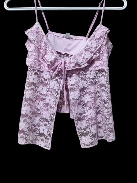 pink garage flyaway cami top - Picture 1 of 2